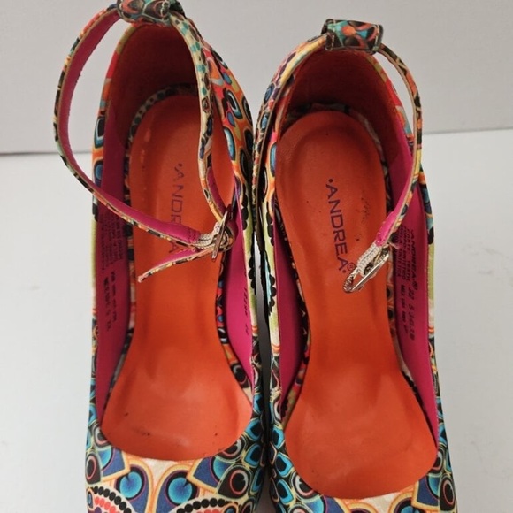 ANDREA FENZI Women's Multicolor Patterned Heels - Picture 4 of 9